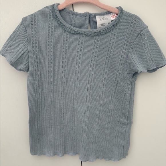 Zara Other - Zara Girls Open Work Tee 18-24m